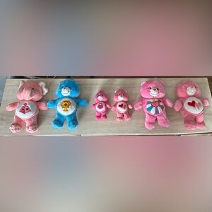 Lot of 6 Care Bear Stuffed Animals